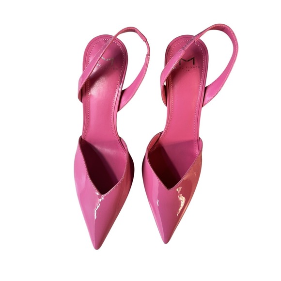 Marc Fisher Hot Pink Patent Slingback Heels |‎ Pointed Toe Size 9 - Picture 3 of 16